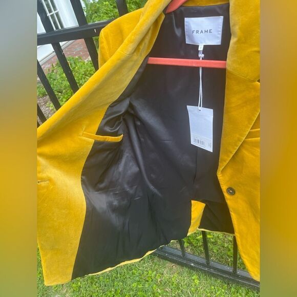 FRAME Denim Single Button Velvet Blazer NWT - Picture 10 of 15